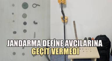 Jandarma kaçak kazı yapan definecilere göz açtırmadı