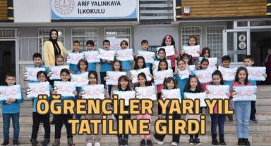 Karne heyecanı yaşayan öğrenciler yarıyıl tatiline girdi