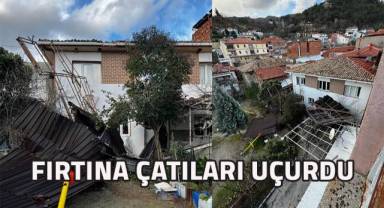 Kuvvetli rüzgar çatıları uçurdu, araçlara zarar verdi