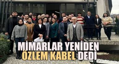 Mimarlar Odası Denizli Şubesi'nde yapılan Genel Kurulda Özlem Kabel ve ekibi güven tazeledi