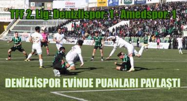 TFF 2. Lig: Denizlispor: 1 - Amedspor: 1