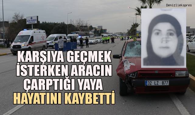 Yolun karşısına geçmek isterken aracın çarptığı yaya hayatını kaybetti