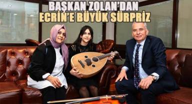 Cumhurbaşkanı Erdoğan’a keman çalan Ecrin uduna kavuştu