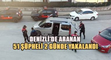 Denizli’de aranan 51 şüpheli 2 günde yakalandı
