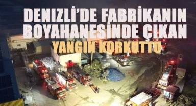 Denizli’de fabrikanın boyahanesinde çıkan korkuttu