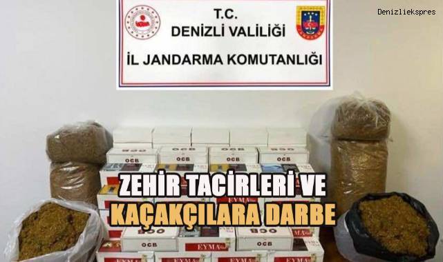 Denizli jandarması uyuşturucu tacirleri ve kaçakçılara göz açtırmıyor