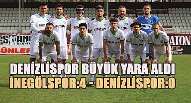 Denizlispor Deplasmanda İnegölspor'a 4-0 Mağlup Oldu