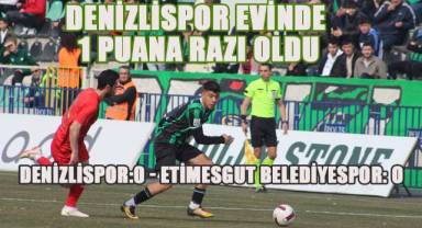 Denizlispor, Etimesgut Belediyespor Golsüz İle Berabere Kaldı