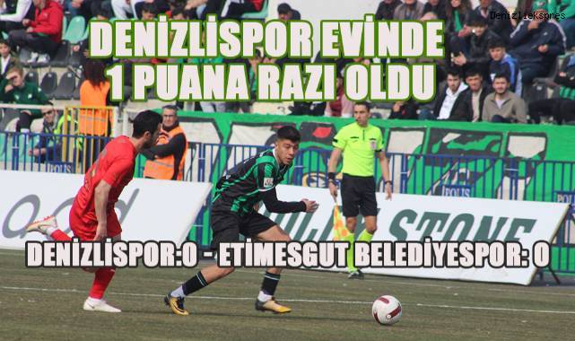 Denizlispor, Etimesgut Belediyespor Golsüz İle Berabere Kaldı
