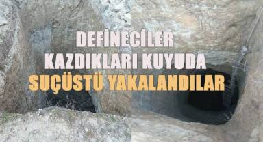 Hızını alamayan defineciler tarihi eser bulma hayaliyle 30 metre kuyu kazdı