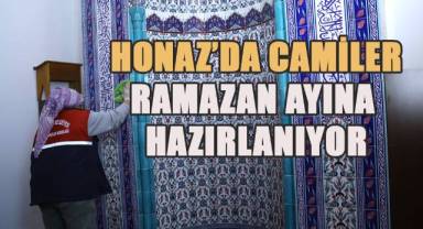 Honaz Belediyesi Ramazan ayı öncesi ilçe genelindeki tüm camilerde temizlik çalışmaları başlattı