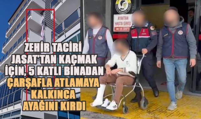 Süper kahramanlığa özenen uyuşturucu taciri, 5. kattan çarşafla inmeye çalışırken düşüp ayağını kırdı