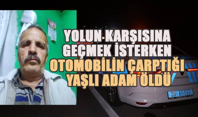 Yolun karşısına geçmek isterken otomobilin çarptığı yaşlı adam öldü