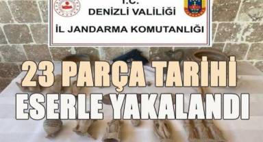 23 parça tarihi eserle yakalandı