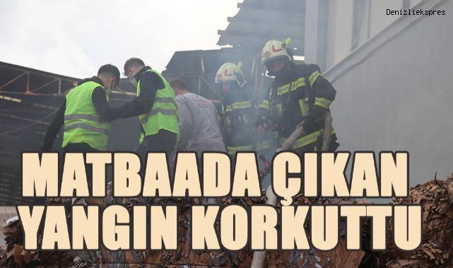 Atık kağıtların tutuşmasıyla başlayan yangın binaya sıçramadan söndürüldü