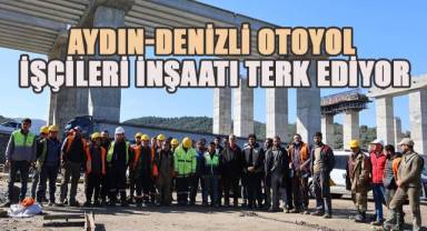 Aydın-Denizli Otoyol inşaatında kule vinçlerin bir kısmı söküm yaparak şantiyeyi terk ediyor