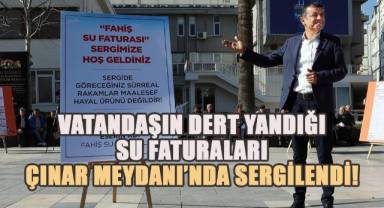 Çavuşoğlu; Büyükşehir Belediyesi Önünde Fahiş Su Faturalarını Sergiledi
