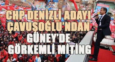 Coşkulu Güney Mitinginde, Şimdi Çavuşoğlu zamanı diyen vatandaşlar “ Halkın umudu Çavuşoğlu” sloganları attı.