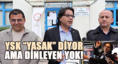 Denizli Büyükşehir belediyesi, seçim yasaklarını bu kez de otobüslerde çiğnedi