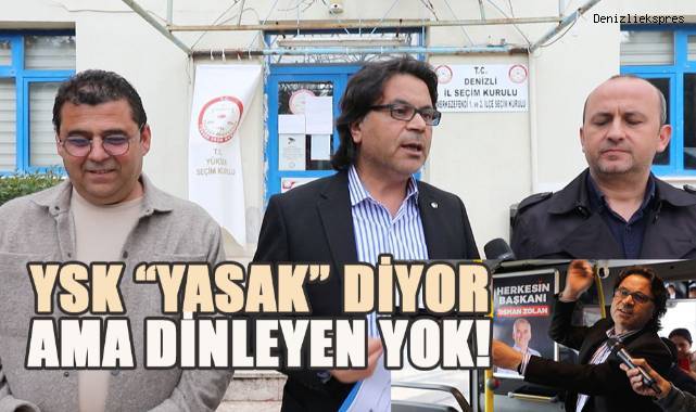 Denizli Büyükşehir belediyesi, seçim yasaklarını bu kez de otobüslerde çiğnedi
