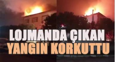 Lojmanda çıkan yangın korku ve paniğe neden oldu