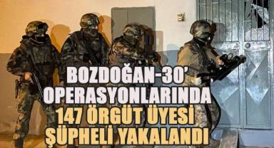 ‘Bozdoğan-30’ operasyonlarında 147 örgüt üyesi şüpheli yakalandı”
