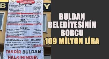 Buldan Belediyesinin borcu 109 milyon lira olarak açıklandı