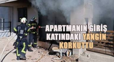 Giriş katındaki dairede çıkan yangın korkuttu