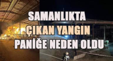 Samanlıkta çıkan yangın paniğe neden oldu
