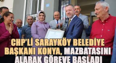 Sarayköy Belediye Başkanı CHP'li Mehmet Salih Konya Göreve Başladı