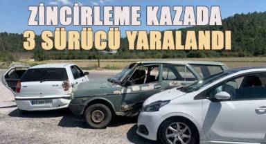 Zincirleme kazada 3 sürücü yaralandı