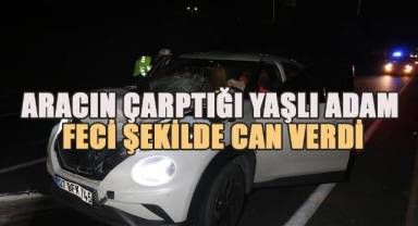 Aracın çarptığı yaşlı adam 30 metre savrularak hayatını kaybetti