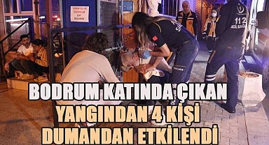Bodrum katta yangın panik yarattı