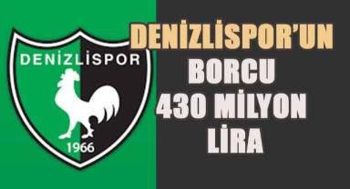 Denizlispor’un borcu 430 milyon lira olarak açıklandı