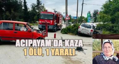 İki otomobilin çarpıştığı kazada 1 kişi öldü, 2 kişi yaralandı