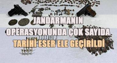 Jandarmanın operasyonunda çok sayıda tarihi eser ele geçirildi