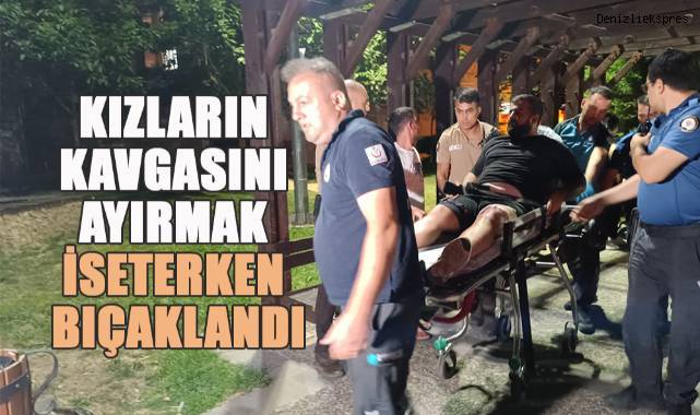 Ailesiyle gittiği parkta kavga eden kız çocuklarını ayırmak isterken bıçaklandı