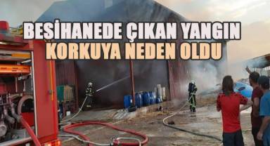 Besihanede çıkan yangın korkuya neden oldu