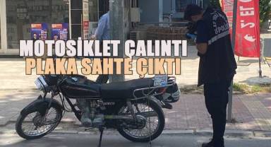 Motosiklet çalıntı, plaka sahte çıktı