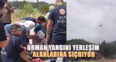 Orman ve itfaiye ekiplerinin yoğun önlem aldığı 2 mahallede endişeli bekleyiş sürüyor