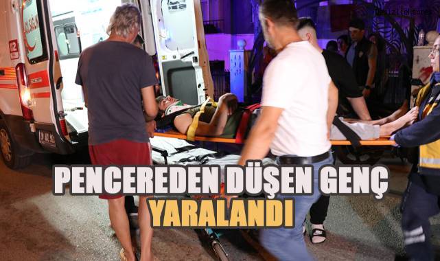 Pencereden düşen genç yaralandı