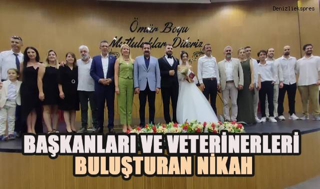 Başkanları ve veterinerleri buluşturan nikah