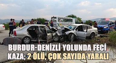 Burdur-Yeşilova yolunda feci kaza: 2 Ölü, çok sayıda yaralı