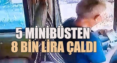 Denizli'de şehir içi minibüs soyguncusu güvenlik kameralarına yakalandı