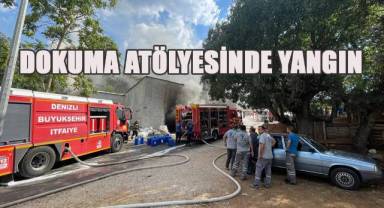 Dokuma atölyesindeki çıkan yangında bina kullanılamaz hale geldi