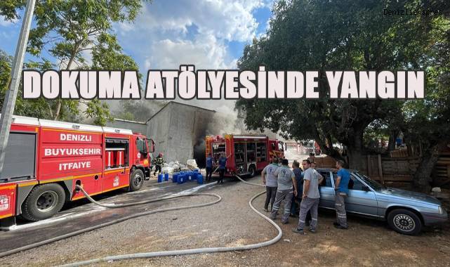 Dokuma atölyesindeki çıkan yangında bina kullanılamaz hale geldi