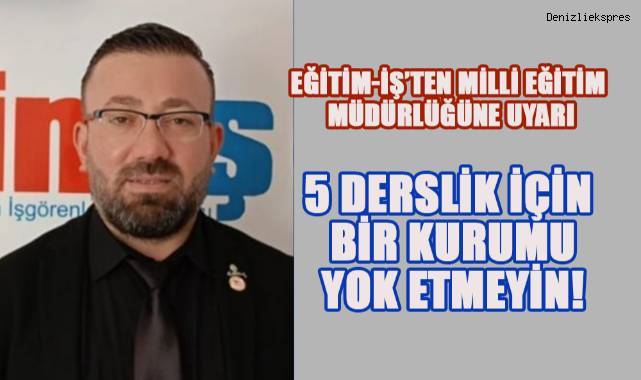 Eğitim-İş Sendikası, Milli Eğitim Müdürlüğü'nü Eleştirdi