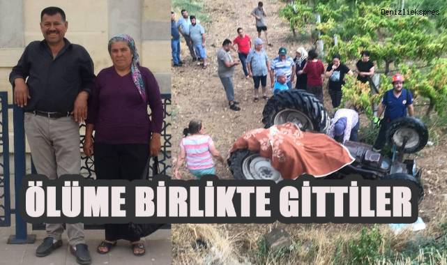 Üzüm bağından dönen çift traktör kazasında hayatını kaybetti