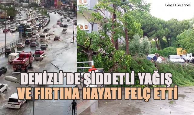 Yağış nedeniyle ulaşımda aksamalar oldu, fırtına ağaçları devirdi