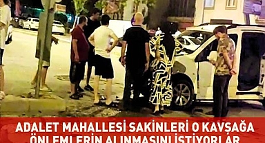 Adalet Mahallesi sakinleri kazaların yaşandığı kavşağa önlem istiyor